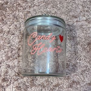 Candy hearts cookie jar